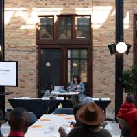 Leanne Kang presenting